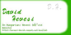 david hevesi business card